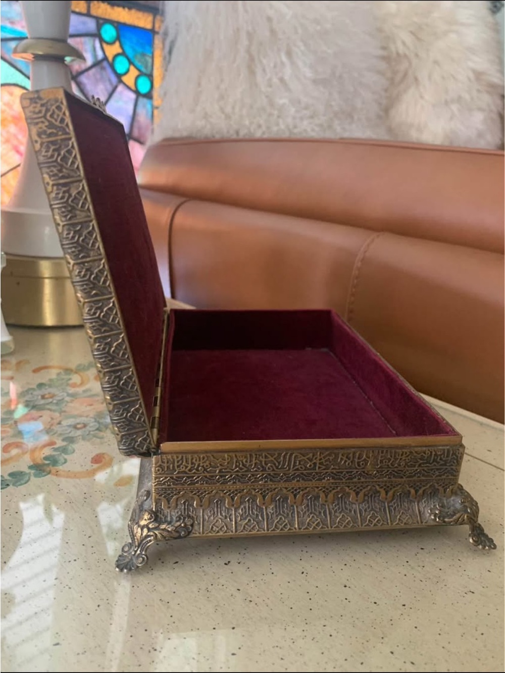 Antique Ormalu Jewelry Keepsake Box Rare - Picture 5 of 9